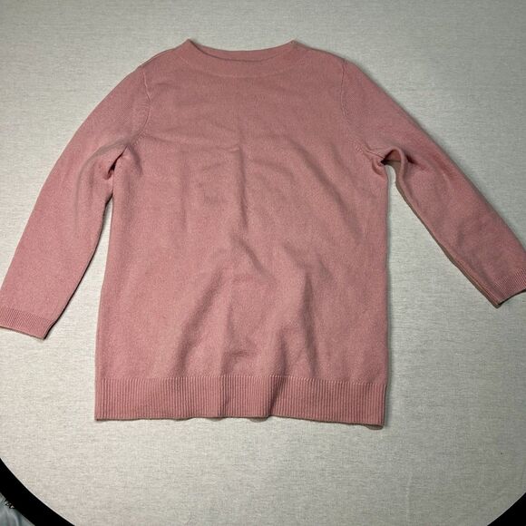 Talbots Cashmere Sweater Size SP In Pink Funnel Neck Classic Preppy Academia - Picture 1 of 4